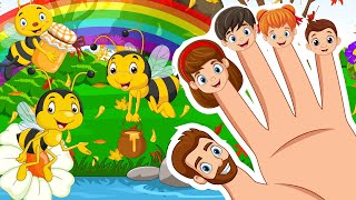 Honey Bees  Finger Family  Baby songs  Nursery Rhymes amp Kids Songs [upl. by Edmea243]