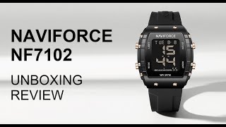 Unboxing Review Naviforce Watch NF7102 New Arrival LCD Digital Display MovementLatest Design [upl. by Obellia]