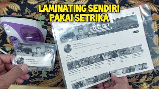 Cara Laminating Dengan Setrika [upl. by Aicek]