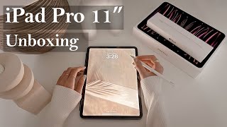 iPad Pro 2022 11quot M2 Unboxing and Setup  Accessories [upl. by Nyrad36]