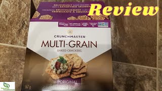 Review Crunchmaster Crunch Master Multi Grain Baked Crackers Original Sesame [upl. by Aikrahs]