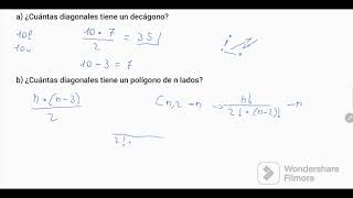 Diagonales de un polígono con combinatoria Paula F [upl. by Reklaw]