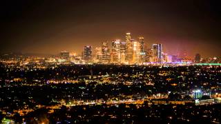 Los Angeles Night Skyline  Timelapse 4k [upl. by Anayia]