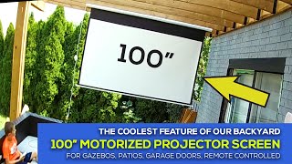 Outdoor 100quot Motorized Projector Screen Installation  Canadian View Projector Review [upl. by Tansy]