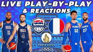 USA vs France Mens Basketball  Live PlayByPlay amp Reactions [upl. by Hakvir836]