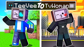 From TeeVee to TV WOMAN in Minecraft [upl. by Naitsabas]