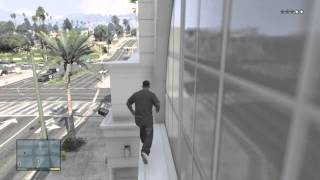 GTA 5 Escaping cops on foot Parkour Style PT 2 Rooftop [upl. by Joselyn]