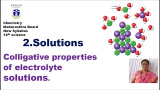 Solutions  Colligative Properties Of Electrolyte Solution  By  Mrs Shubhada Walawalkar [upl. by Rennug]