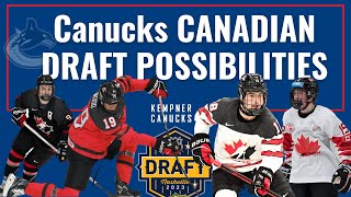 At pick 11 here are FOUR Canadian Canuck Draft Possibilities [upl. by Row]