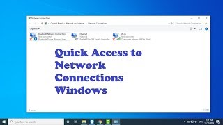 ncpacpl  Quick Command to Access Network Connections in Windows 10817 [upl. by Leyes73]