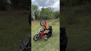 BROKEN TAIL HONDA CRF 125 honda endur crash wheelie [upl. by Pitt]