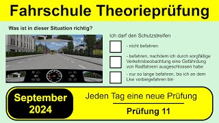 🚘 Führerschein Theorieprüfung Klasse B 🚗 September 2024  Prüfung 11 🎓📚 [upl. by Aynnat]