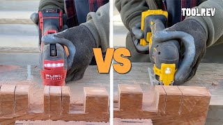 Milwaukee M18 FUEL vs DeWalt DCS356 Oscillating MultiTool BATTLE [upl. by Aenel]