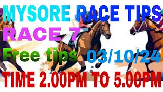 MYSORE RACE TIPSTODAY HORSE RACEFREE MYSORE RACE TIPS 💯 031024 [upl. by Nylhtiak]