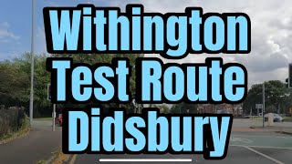 Withington Test Route  Didsbury Test Centre  ADT [upl. by Meridith938]