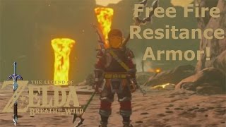 FREE FLAMEBREAKER ARMOR How to get Free Fire Resistance Armor  Zelda Breath of the Wild [upl. by Broucek]