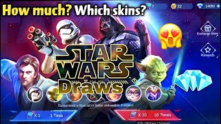 MLBB STAR WARS DRAW🔥HOW MUCH🤯50 Spins 4 LIMITED EPIC SKINS🔥 [upl. by Sewellyn]