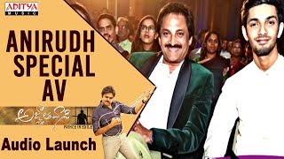 Anirudh Special AV  Agnyaathavaasi Audio Launch  Pawan Kalyan Keerthy Suresh  Trivikram [upl. by Eyllib316]