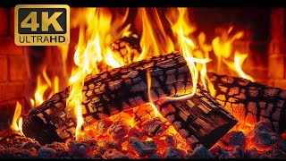 🔥 Fireplace 4K UHD 12 HOURS Experience True Home Comfort with Crackling Fire Burning Logs Sounds [upl. by Papp]