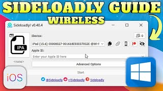 Sideload IPA with Sideloadly Wireless Windows Guide 2023 [upl. by Rennug]