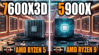 7600X3D vs 5900X Benchmarks  Gaming Benchmarks  Applications Tests [upl. by Harriette495]