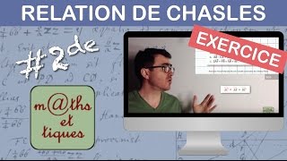 EXERCICE  Appliquer la relation de Chasles  Seconde [upl. by Derfnam278]