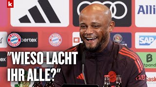 7 Jahre BayernTrainer Kompany sorgt auf der PK für Lacher  FC Bayern München [upl. by Atworth386]