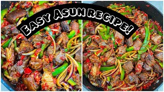 HOMEMADE ASUN Peppered Goat meat [upl. by Avlem]