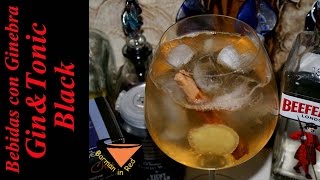 como hacer el coctel GIN TONIC BLACK [upl. by Firahs]