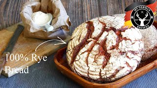 100 Rye Bread with Sourdough  No wheat added ✪ MyGermanRecipes [upl. by Therese]