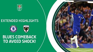 BLUES COMEBACK TO AVOID CUPSET  Chelsea v AFC Wimbledon Carabao Cup extended highlights [upl. by Urias493]