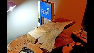 Cutting of thick wood with bandsaw Scheppach basa 1 Bandsäge scheppach test [upl. by Leinad517]