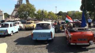 la Trabant à Paris 12 septembre 2009 la voiture mythique de lexAllemagne de lEst RDA [upl. by Lehman]