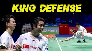 Hiroyuki Endo  Yuta Watanabe The KING Defense of Badminton [upl. by Ralfston]