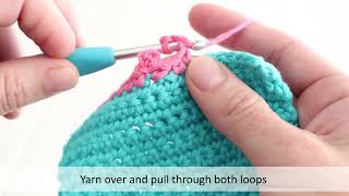 Crochet  Picot Stitch left handed [upl. by Ruggiero]