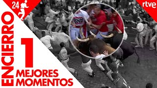 MEJORES MOMENTOS del PRIMER ENCIERRO de San Fermín 2024  Toros de La Palmosilla [upl. by Sidoma]