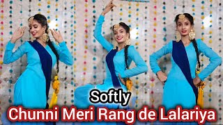 Softly  Chuni Meri Rang De Lalariya  Dance Video  Punjabi Dance  Karan Aujla  Amrita bharti [upl. by Natika]