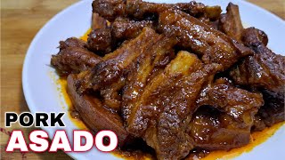 PORK ASADO  EASY AND SIMPLE TO FOLLOW PORK RECIPE 😋👌  Tambayan Cooking [upl. by Alrats73]