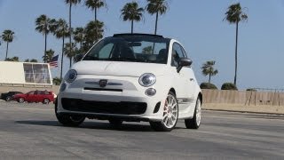 2013 Fiat 500 Abarth Convertible First Drive amp Review [upl. by Annasor]