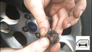 Sleeved  Collared Locking Wheel Nut Removal [upl. by Einner394]