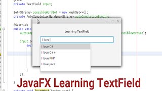 JavaFX with ControlsFX 3  Smart Learning TextFields [upl. by Aleksandr]