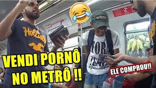 VENDENDO FILME ADULTO 18 NO METRÔ  MANDE A SUA 55 [upl. by Llirrem]