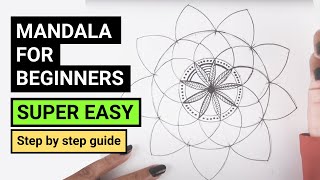 How to draw MANDALA ART for beginners NEW  SUPER EASY  Vijayta Sharma [upl. by Delbert29]