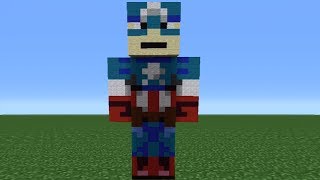 Minecraft 360 How To Make A Captain America Statue The Avengers [upl. by Nue509]