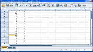 Median Test  SPSS part 1 [upl. by Cinderella]