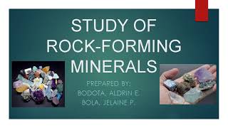 Study of Rock Forming Minerals [upl. by Melgar349]