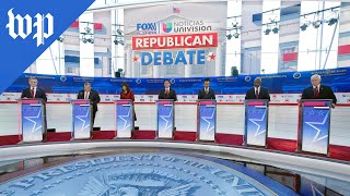 The second Republican primary debate in 3 minutes [upl. by Sheree]