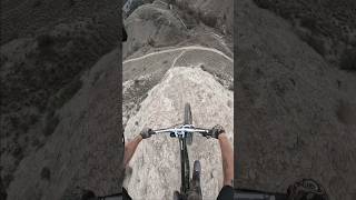 Dropping off Kamloops cliffs 😬 freeridemtb mtb [upl. by Negrom387]