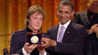 President Obama Honors Paul McCartney [upl. by Assillam]