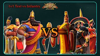 Ashurbanipal 1v1 Test VS Infantry  Rise of Kingdoms [upl. by Ahsonek346]